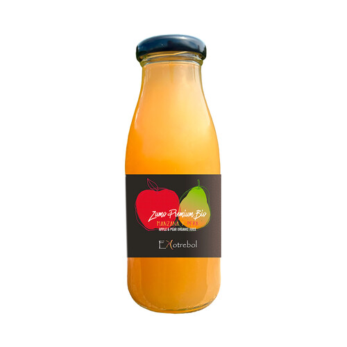 EKOTREBOL Zumo de manzana y pera premium ecológico 250 ml.