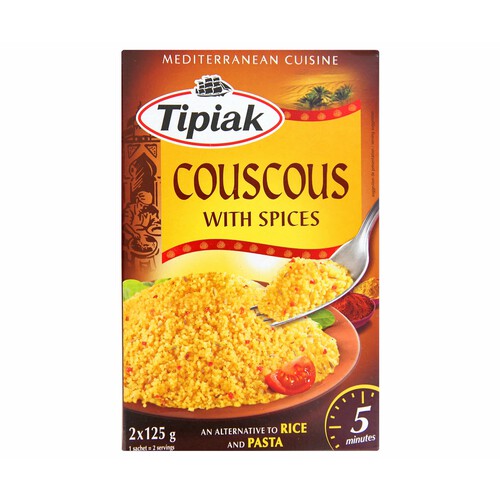 TIPIAK Couscous aromatizado con especias TIPIAK paquete de 250 g.