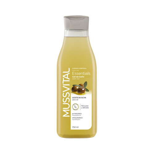 MUSSVITAL Essentials Gel de baño con aceite de oliva 750 ml.