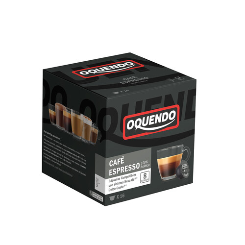 OQUENDO Café en cápsulas espresso intenso I8,16 uds.