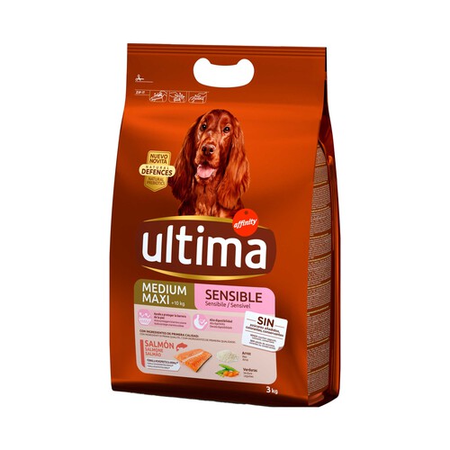 AFFINITY Comida para perros sensitive salmón y arroz AFFINITY 3 kg.