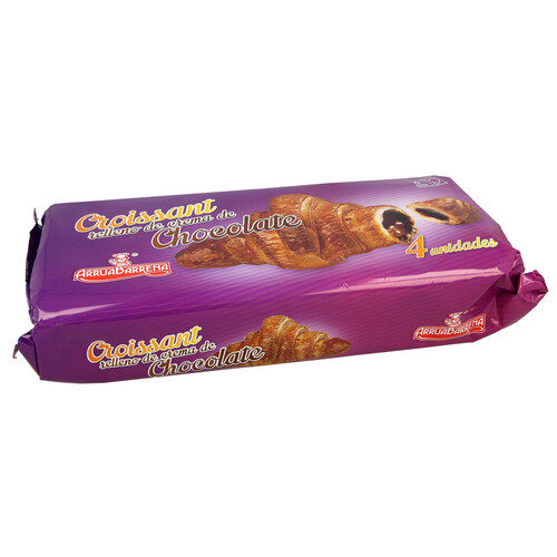 ARRUABARRENA Croissant relleno de chocolate 4 x 35 g.