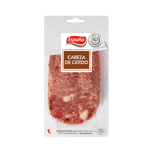 ESPUÑA Cabeza de cerdo, cortada en finas lonchas ESPUÑA 200 g.