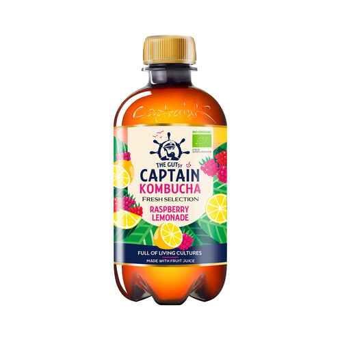 THE GUTSY CAPTAIN Kombucha frambuesa-limonada 400 ml.