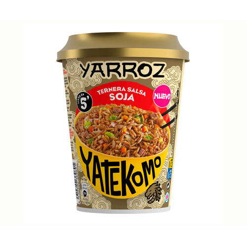 YATEKOMO Yarroz de ternera con salsa soja yatekomo 84 g.