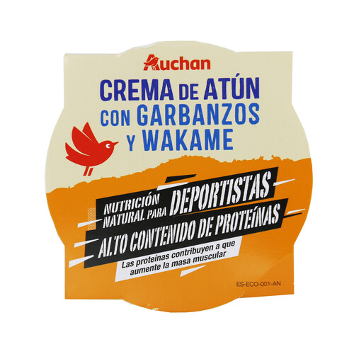 Crema de atún con garbanzos y wakame ALCAMPO ECOLÓGICO 220 gr.