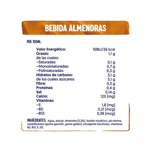 ALPRO Bebida de almendras mediterráneas 100% vegetal  1 l.