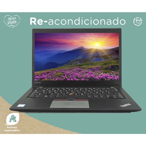 Portátil LENOVO T460S (REACONDICIONADO), Intel Core i7-6600U, 8GB Ram, 256GB SSD, pantalla 14.