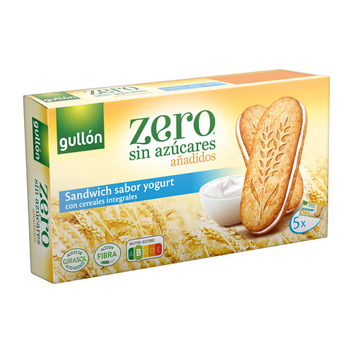 GULLÓN Zero Galletas rellena de crema sin azúcares añadidos 220 g.