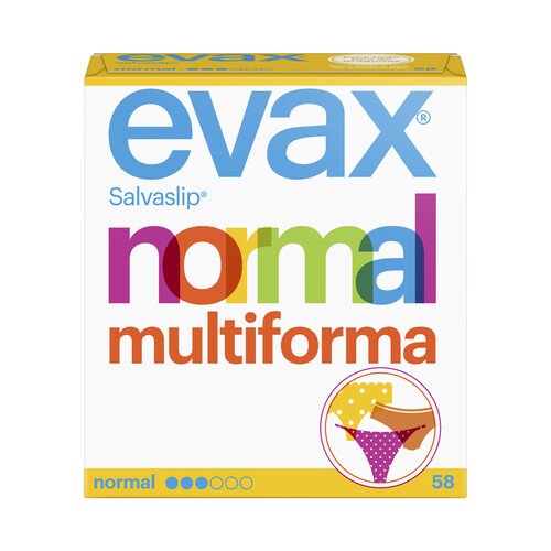 EVAX Salvaslips normales multiforma, para todo tipo de braguitas EVAX 58 uds.