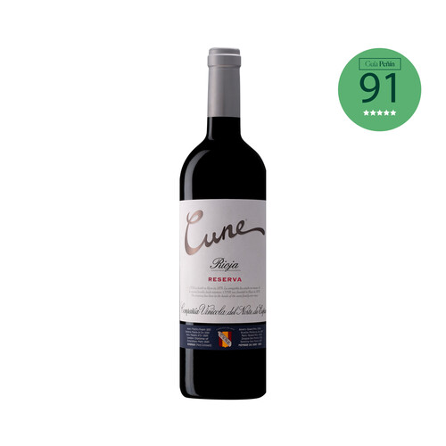 CUNE  Vino  tinto reserva con D.O. Ca. Rioja botella 75 cl.