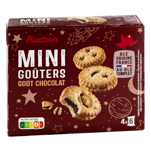 PRODUCTO ALCAMPO Mini galletas con relleno sabor a chocolate 24 uds.