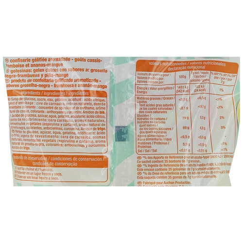 PRODUCTO ALCAMPO Surtido de gominolas Ring Mix 250 g.