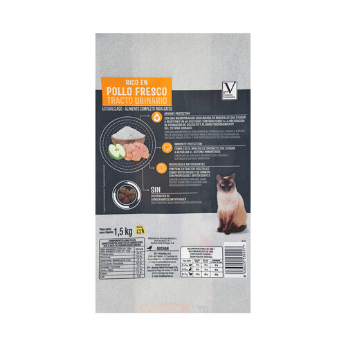 PRODUCTO ALCAMPO Alimento de gato seco tracto urinario esterilizado Auchan expert 1,5 kg.