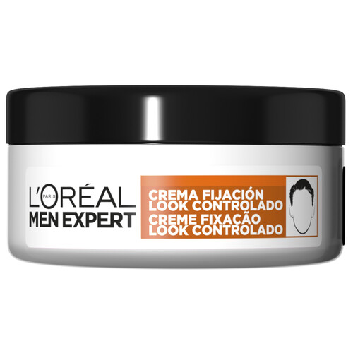 L'ORÉAL Crema fijadora para peinado look controlado, fijación media y acabado efecto mate L´ORÉAL Men expert invisicontrol 150 ml.