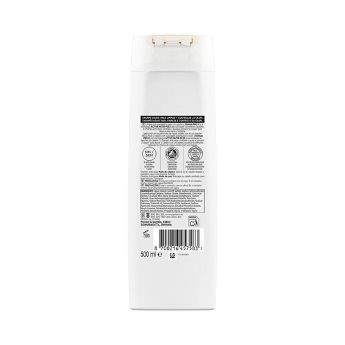 PANTENE Pro-v Champú anticaspa, para cabellos propensos a la misma 500 ml.