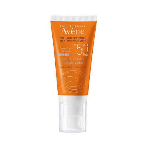 THERMALE AVÉNE Protector solar facial antiedad con FPS 50+ (muy alto), para pieles sensibles 50 ml.