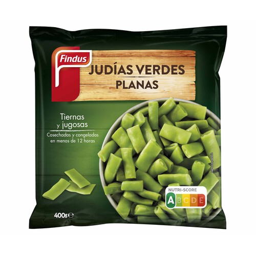 FINDUS Judías verdes planas troceadas, cosechadas y congeladas en menos de 1 días FINDUS 400 g.