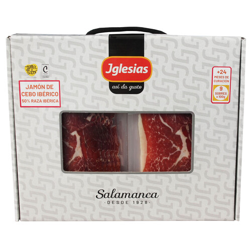 IGLESIAS Maletin jamón de cebo ibérico 50% raza ibérica 900 g.