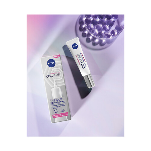 NIVEA Cotorno de ojos y labios con ácido Fólico y 2 tipos de ácido Hialurónico NIVEA Cellular expert filler 15 ml.