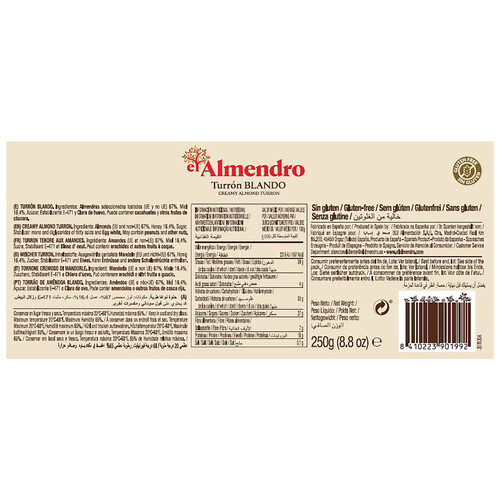 Turrón blando EL ALMENDRO 250 g.