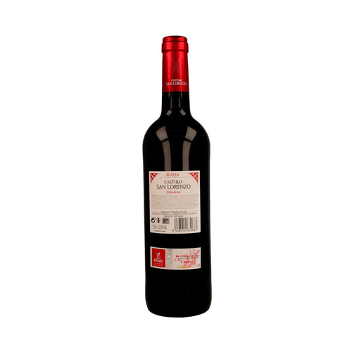 CASTILLO SAN LORENZO  Vino tinto crianza con D.O. Rioja botella 75 cl.