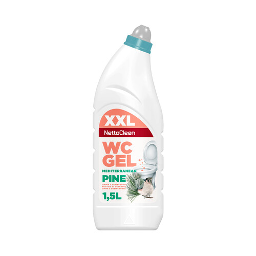 NETTOCLEAN Limpiador y desincrustante en gel para WC, con aroma a pino mediterráneo 1.5 l.