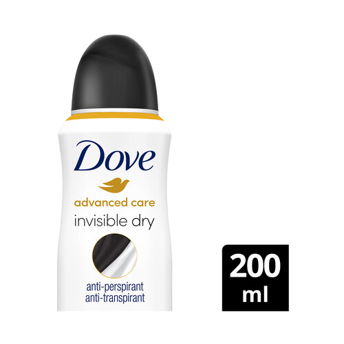 DOVE Desodorante en spray para mujer con extracto de Violetas y Feesia blanca DOVE Advanced care invisible dry 200 ml.