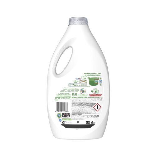 AIREL Original Detergente líquido para lavadora, con acción 5 en 1 2.5 l, 50 lavados.