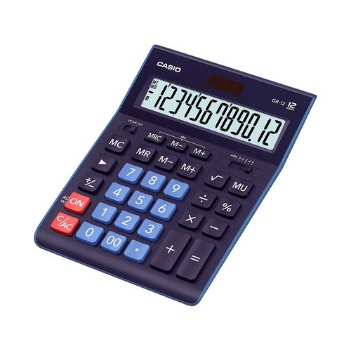 Calculadora sobremesa CASIO GR-12C azul