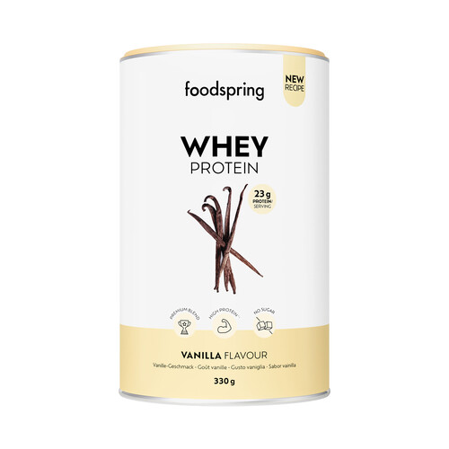 FOODSPRING Proteina en polvo blend premium Whey con sabor a vainilla 330 g.