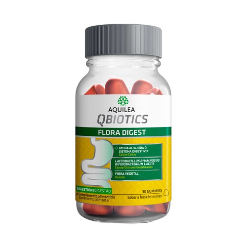 AQUILEA Qbiotics flora digest Complemento alimenticio que ayuda al sistema digestivo 30 uds.