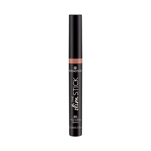 ESSENCE The slim stick tono 101 Choc-o-holic Barra de labios de larga duración, acabado nude mate.