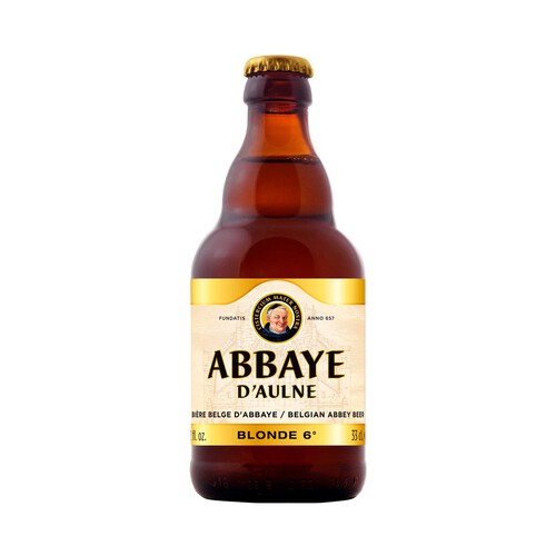 ABBAYE D'AULNE Blonde Cerveza Belga botella 33 cl.