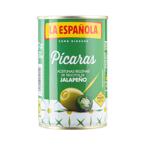 LA ESPAÑOLA Aceitunas rellenas de jalapeños LA ESPAÑOLA Pícaras 130 g.