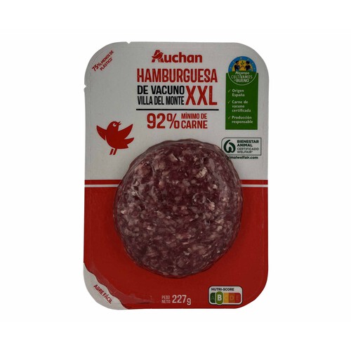 ALCAMPO CULTIVAMOS LO BUENO Hamburguesa vacuno XXL Villa del Monte 227 g.