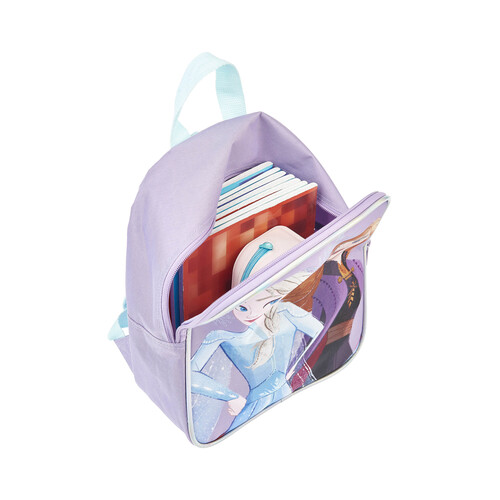 Mochila preescolar, FROZEN, 1 compartimento, color morado, ALCAMPO.