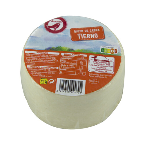 AUCHAN Queso de cabra tierno mini Producto Alcampo