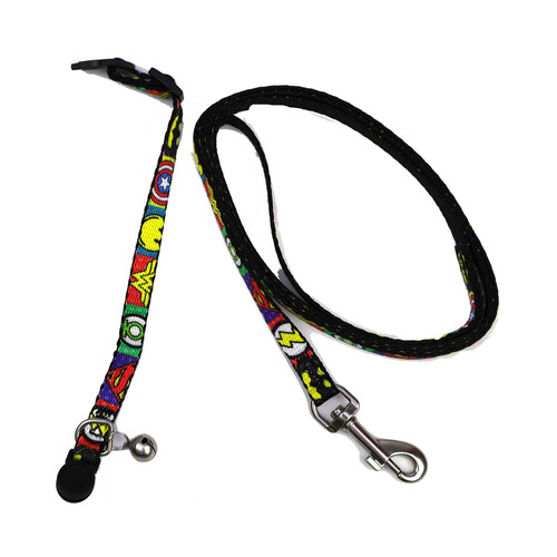 PRODUCTO ALCAMPO Fency superhero Collar y correa tamaño XS (15 - 20 cm).