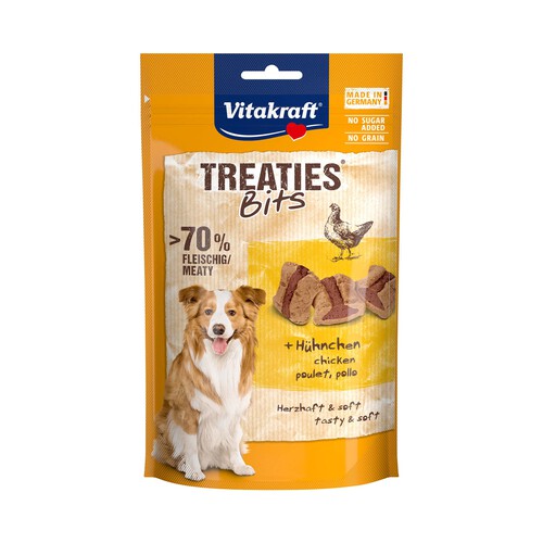 VITAKRAFT Bocaditos con sabor a pollo para perros VITAKRAFT TREATIES BITS 120 gr,