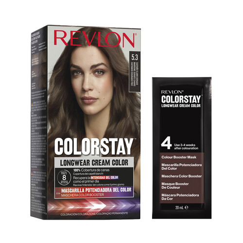 REVLON Coloración permanente tono 5.3 Castaño claro dorado REVLON Colorstay.