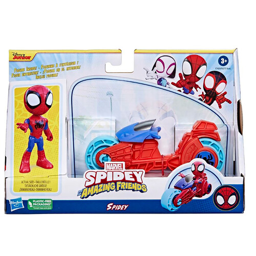 HASBRO Spidey surtido motocicleta y figura 10cm