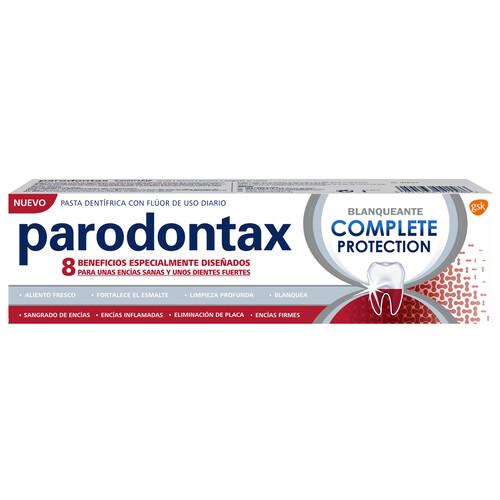 PARODONTAX Pasta de dientes de uso diario con flúor y acción blanqueante PARODONTAX Complete protectión 75 ml.
