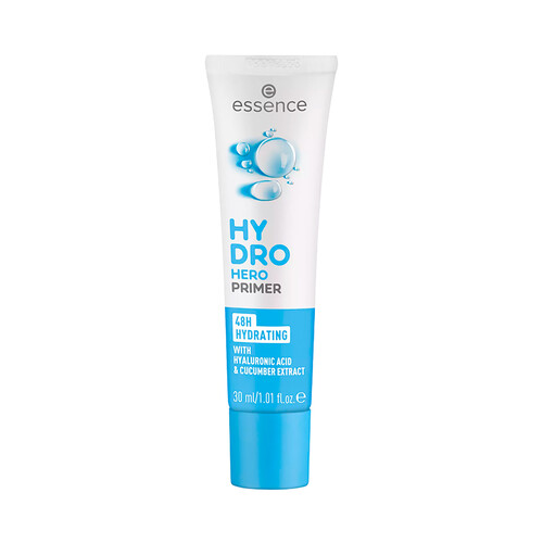 ESSENCE Hydro hero Prebase hidratante con ácido hialurónico y extracto de pepino 30 ml.