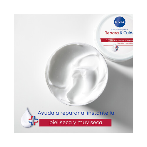 NIVEA Repara & cuidad Crema corporal hidratante para pieles secas y muy secas 400 ml.