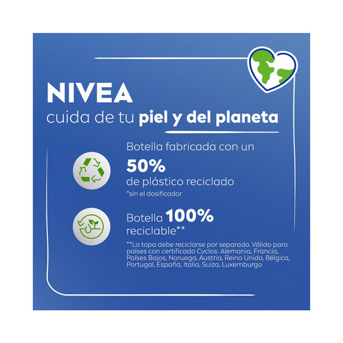 NIVEA Loción corporal (body milk) nutritivo, para pieles secas 625 ml.