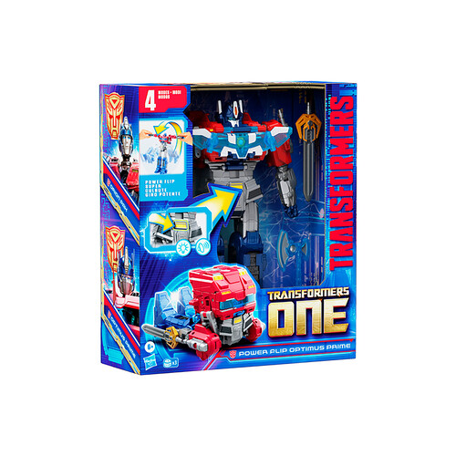 Figura de Transformer one power flip Optimus Prime Orion Pax, +5 años.