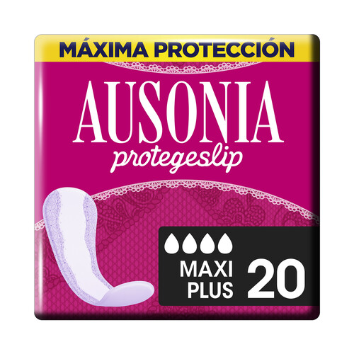 AUSONIA Salvaslips maxi plus para todo tipo de perdidas AUSONIA 20 uds.