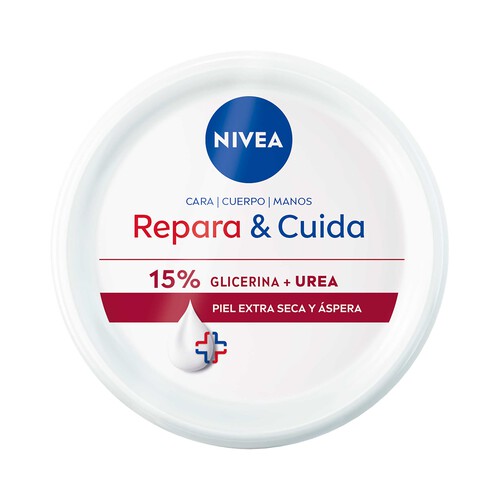 NIVEA Repara & cuida Crema corporal (cara, cuerpo y manos) hidratante, para pieles extra seca y ásperas 400 ml.