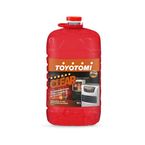 Bidón de isoparafina de 10 litros TOYOTOMI Clear, combustible puro.